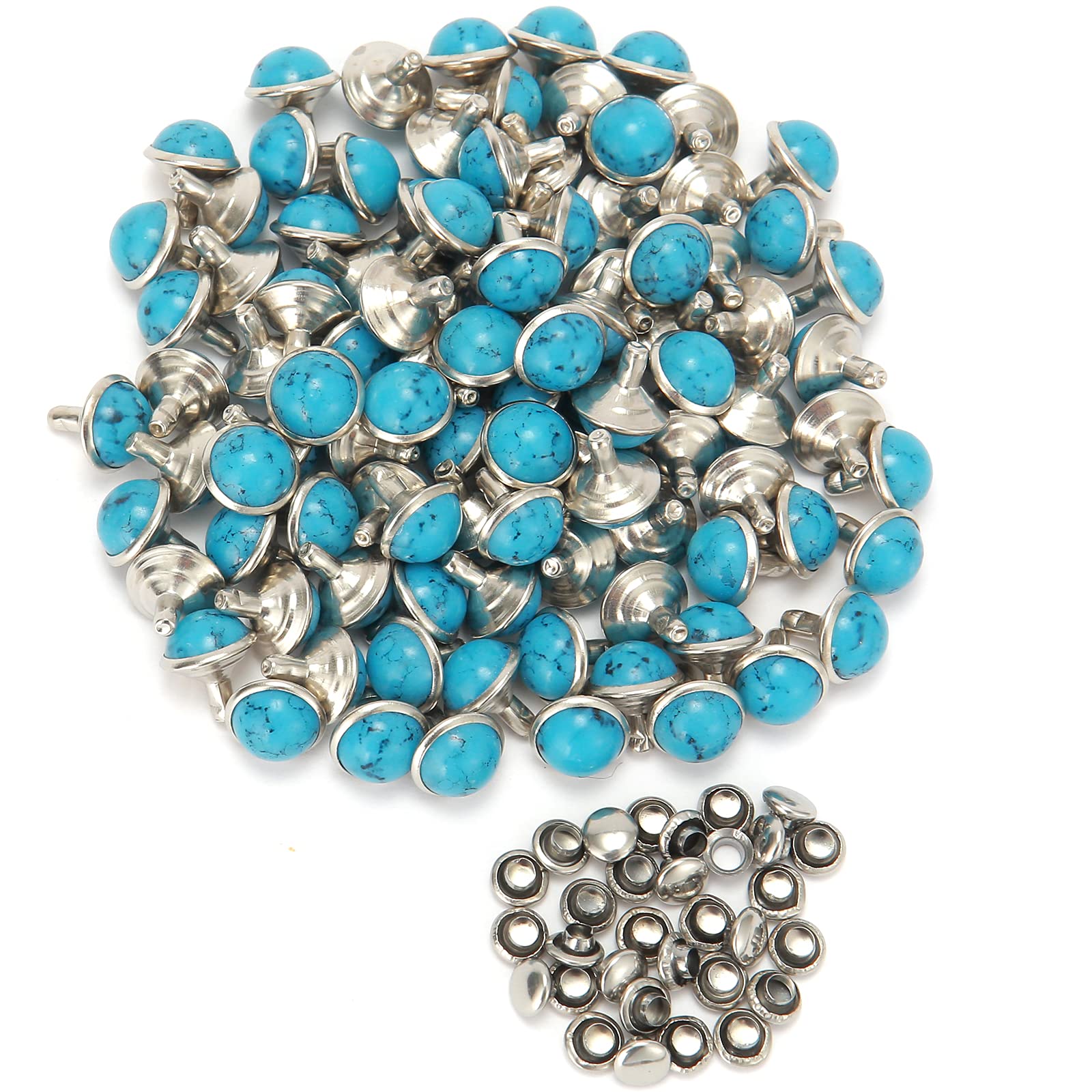 Amazon.com: Weebee 100 Sets Blue Turquoise Rapid Rivets Studs